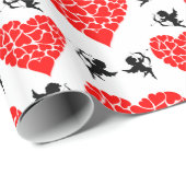 Herzklopfen und Cupids Valentine Geschenkpapier (Rolleneckpunkt)