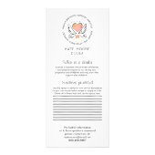 Herzklopfen und Flügel Doula oder Hebamme auf Weiß Werbekarte (Vorne)
