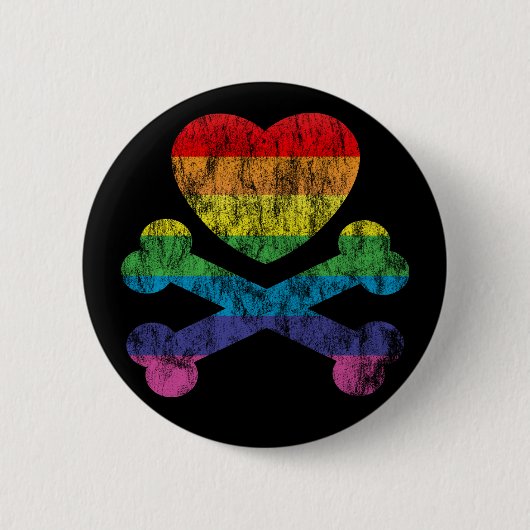 Herzklopfen und Knochen. Button (Vorderseite)