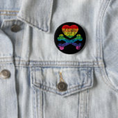 Herzklopfen und Knochen. Button (Beispiel)