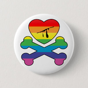 Herzklopfen und Knochen. Button