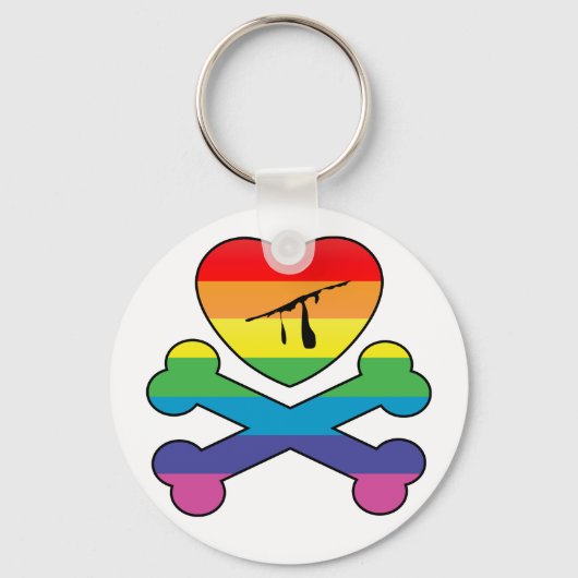 Herzklopfen und Knochen. Schlüsselanhänger (Vorderseite)