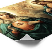 Herzklopfen und Unbeflecktes Herzplakat drucken Poster (Ecke)