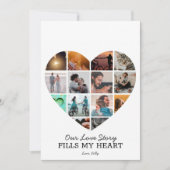 Herzklopfen Valentinin's benutzerdefinierten Text Feiertagskarte (Vorderseite)