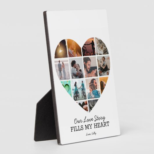 Herzklopfen Valentinin's benutzerdefinierten Text Fotoplatte (Seite)