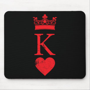 Herzkönig Halloween-Kostüm Vintage-Pokerkarte Mousepad