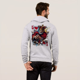 Herzkönig — Kühne königliche Spielkarte illustrier Hoodie