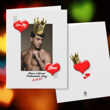 Herzkönig Liebt Meinen Mann Valentinstagkarte