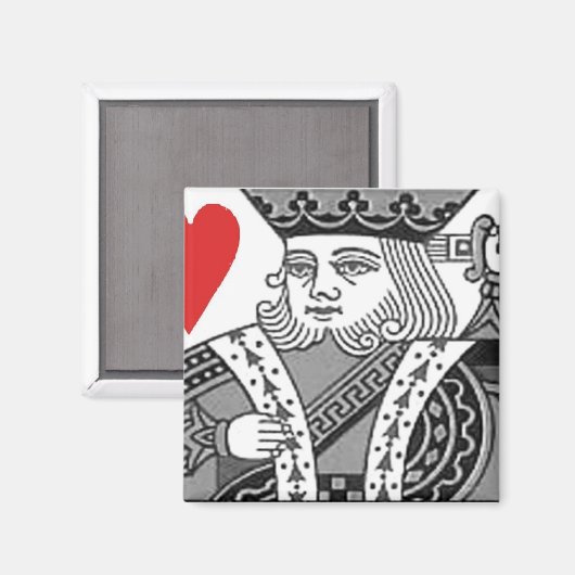 Herzkönig Magnet (Vorderseite/Rückseite)