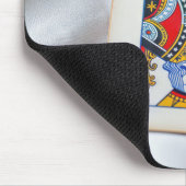 Herzkönigin auf weißem Satinstoff Mousepad (Ecke)