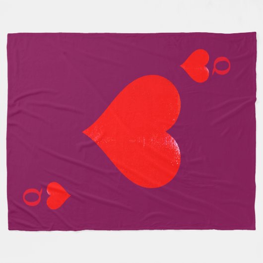 HERZKÖNIGIN FLEECEDECKE (Vorderseite (Horizontal))