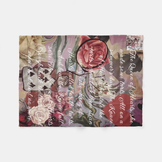 Herzkönigin Fleecedecke (Vorderseite (Horizontal))