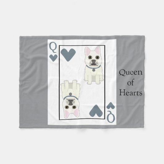 Herzkönigin Fleecedecke (Vorderseite (Horizontal))