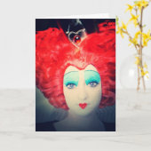 Herzkönigin Karte (Gelbe Blume)