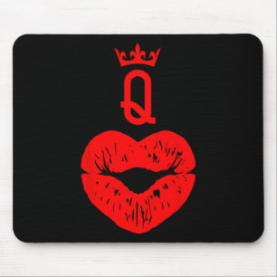 Herzkönigin Karte Valentinstag Lippen. Valentinsta Mousepad