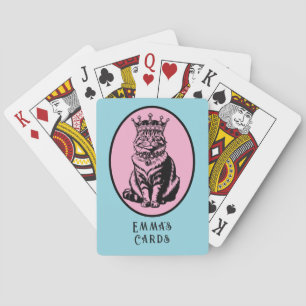 Herzkönigin Katzen Persönliche Karten Spielkarten