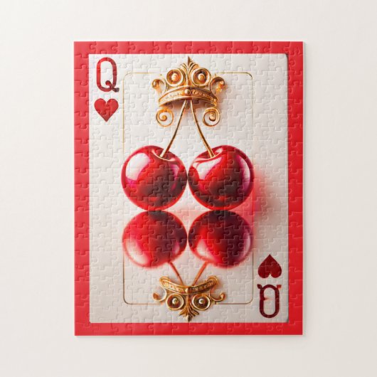 Herzkönigin: Kirsch Royale Puzzle (Vertikal)
