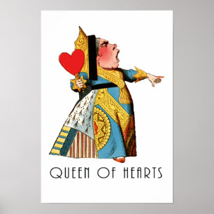 Herzkönigin Klassisches Alice im Wunderland Poster