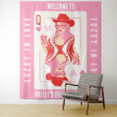 Herzkönigin Las Vegas Bachelorette Banner Wandteppich (Beispiel)