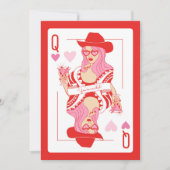 Herzkönigin Las Vegas Bachelorette Einladung (Vorderseite)