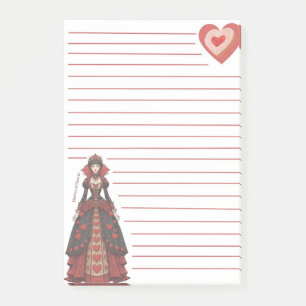 Herzkönigin Lined Post-it Klebezettel