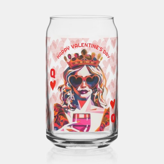 Herzkönigin Pop Art Dosenglas (Rückseite)