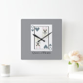 Herzkönigin Quadratische Wanduhr (Zuhause)