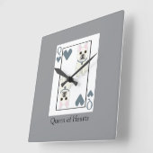 Herzkönigin Quadratische Wanduhr (Winkel)