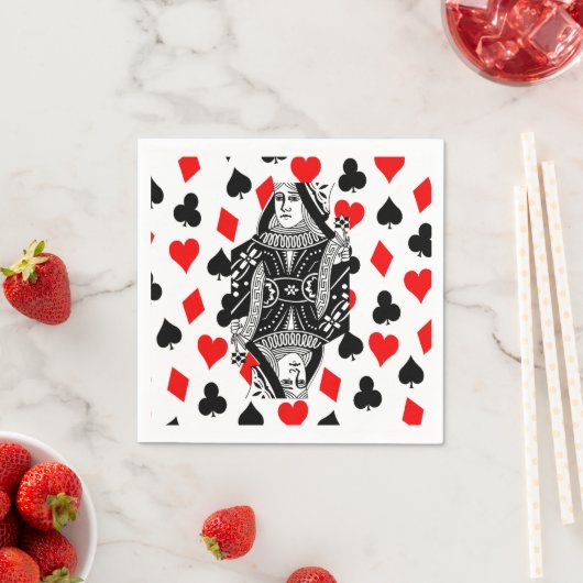 Herzkönigin Serviette (Beispiel)