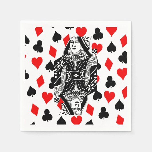 Herzkönigin Serviette (Vorderseite)