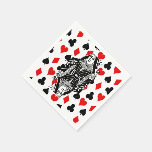 Herzkönigin Serviette (Ecke)