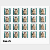 Herzkönigin-Tabby-Katze Quadratischer Aufkleber (Blatt)