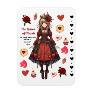 Herzkönigin-Törtchen zum Valentinstag Magnet