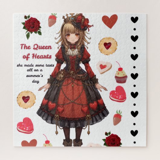 Herzkönigin-Törtchen zum Valentinstag Puzzle (Vertikal)