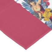 Herzkönigin und Blumen Tischdecke (Schrägansicht)