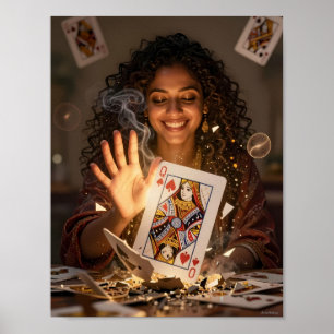 Herzkönigin Verzauberte Illusionsposter Poster