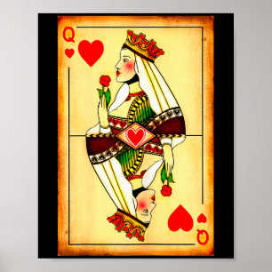 Herzkönigin Vintage Passendes Paar Saint Vale Poster