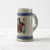 Herzkönigin - Vintager Bierstein Bierglas (VorderseiteRechts)