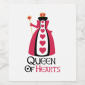 Herzkönigin Weinetikett (Einzelnes Label)