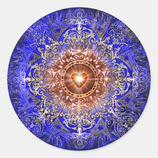 Herzkonstellation Runder Aufkleber (Vorderseite)