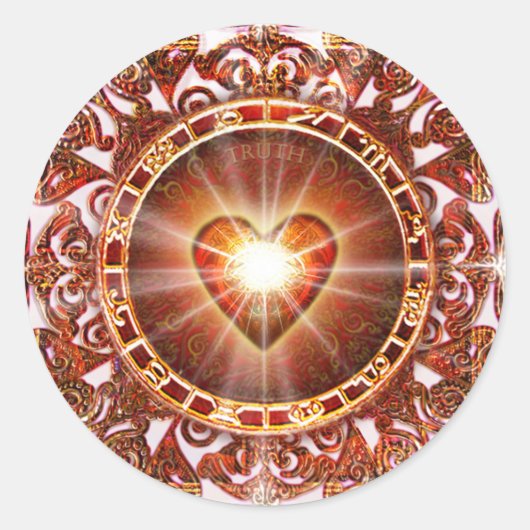 Herzkonstellation Runder Aufkleber (Vorderseite)