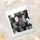 Herzkranke Schwarz-weiß Geschenktütchen (Ausgeschnitten)