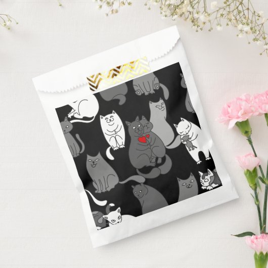 Herzkranke Schwarz-weiß Geschenktütchen (Versiegelt)