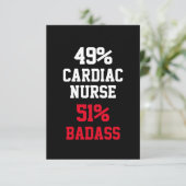 Herzkrankenschwester Badass Karte (Stehend Vorderseite)