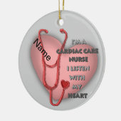 Herzkrankenschwester Cardiac Care Krankenschwester Keramikornament (Links)
