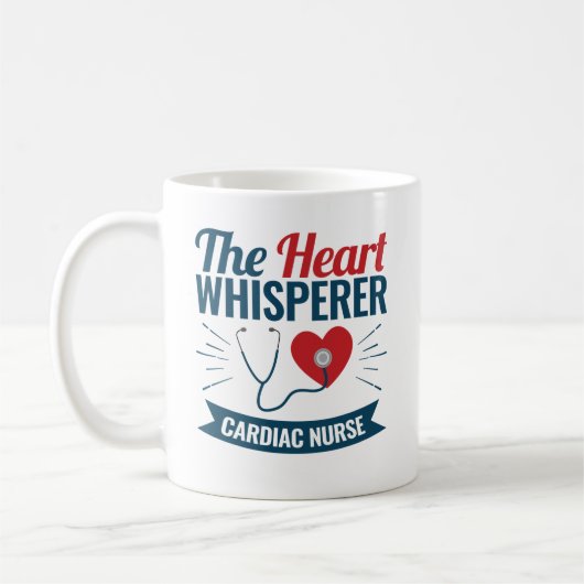 Herzkrankenschwester der Herzflüsterer Kaffeetasse (Links)