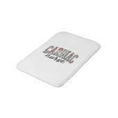 Herzkrankenschwester Florales Varsity-Letterdesign Badematte (Schrägansicht)
