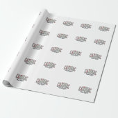 Herzkrankenschwester Florales Varsity-Letterdesign Geschenkpapier (Ungerollt)