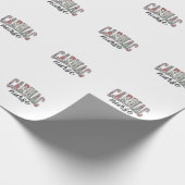 Herzkrankenschwester Florales Varsity-Letterdesign Geschenkpapier (Ecke)