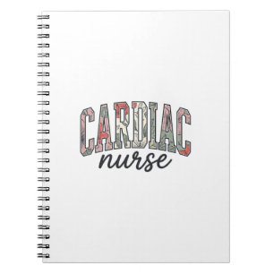 Herzkrankenschwester Florales Varsity-Lettering-De Notizblock